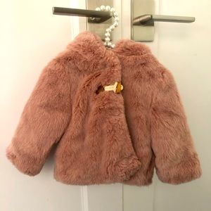 Zara baby faux fur coat